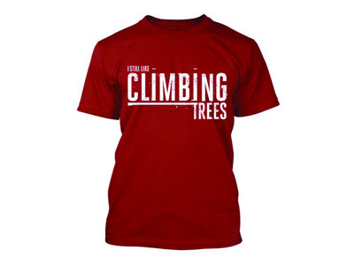 I Still Like Climbing Trees RED Adult Treeshirt main photo