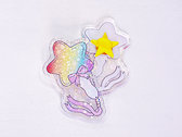 Meowgical Rosie Holographic Acrylic Pride Wand Pin photo 