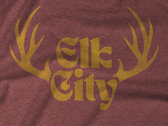 Elk Horns T-Shirt in Heather Maroon photo 
