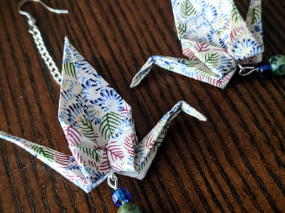 Paper Crane Earrings (made-to-order) main photo