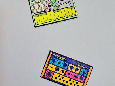 Mini Synth 2 Pack Stickers 2" x 1.3" main photo