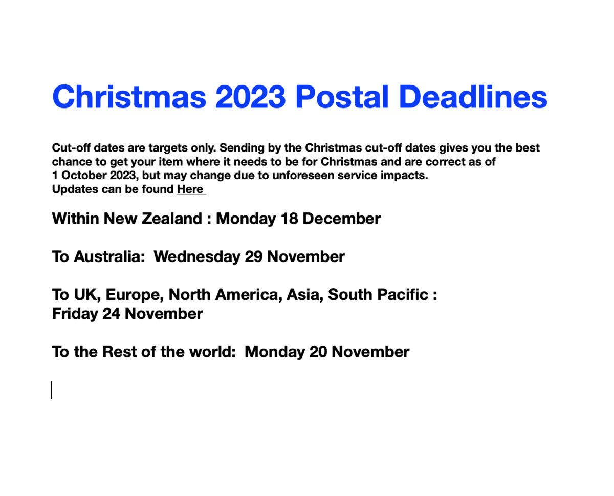 Christmas 2023 Postal Deadlines Tami Neilson