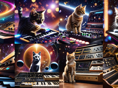 Cats on Synthesisers in Space mug 1 main photo