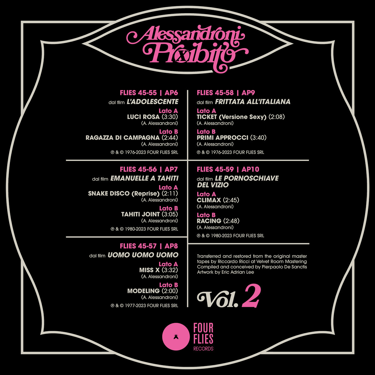 アレッサンドロ・アレッサンドローニ Proibito Vol.2 Alessandroni Proibito Vol.2 (Music from Red Light Films 1976