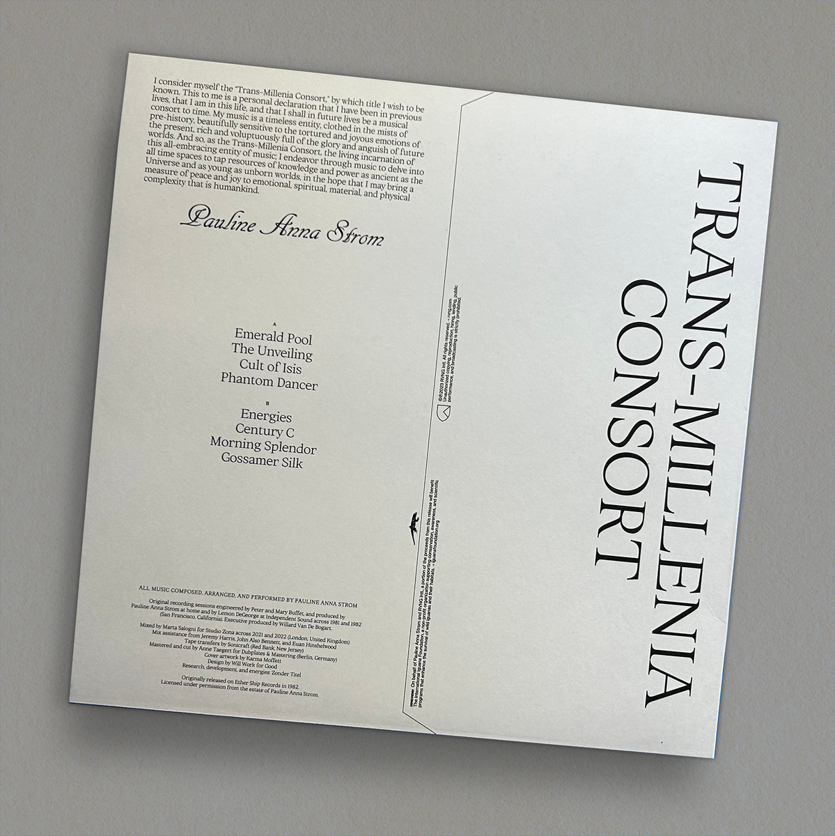 Trans-Millenia Consort | Pauline Anna Strom