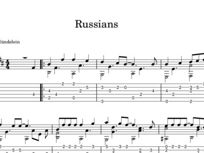 "Russians" guitar arrangement Tabs/sheet | Dirk Mündelein