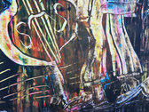 New Orleans Jazz. Oil, Pastel, Ink original signed dated photo 