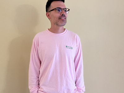 Pink long-sleeve embroidered tee main photo