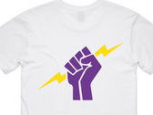 Zeus To The World Logo Tee White/Purple Text *Pre-Order Shipping December* photo 