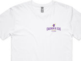 Zeus To The World Logo Tee White/Purple Text *Pre-Order Shipping December* photo 