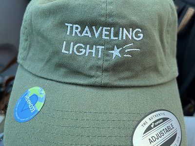 olive "Traveling Light" dad hat main photo