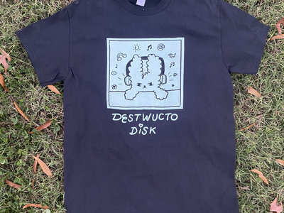 "Destwucto Disk" Black/Mint Green Shirt main photo