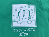 "Destwucto Disk" Kelly Green/White Shirt photo 