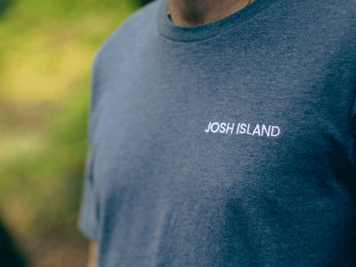 Blue embroidered & organic Josh Island t-shirt main photo