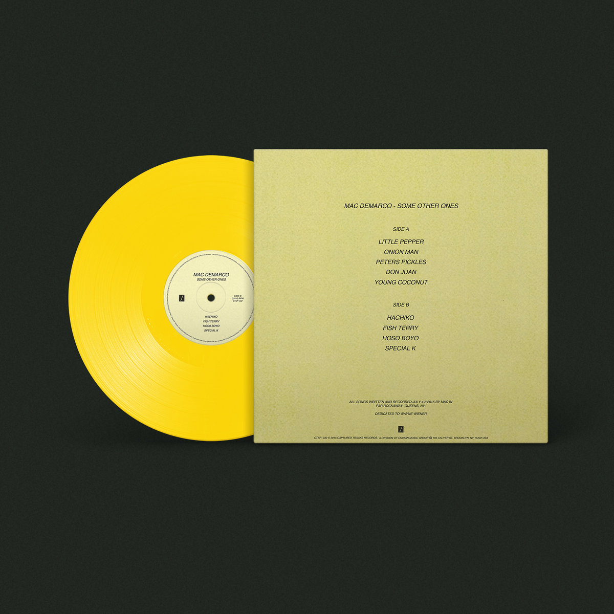 Mac Demarco - Some Other Ones, Yellow Vinyl LP Mac Demarco - Some Other Ones, Yellow Vinyl LP