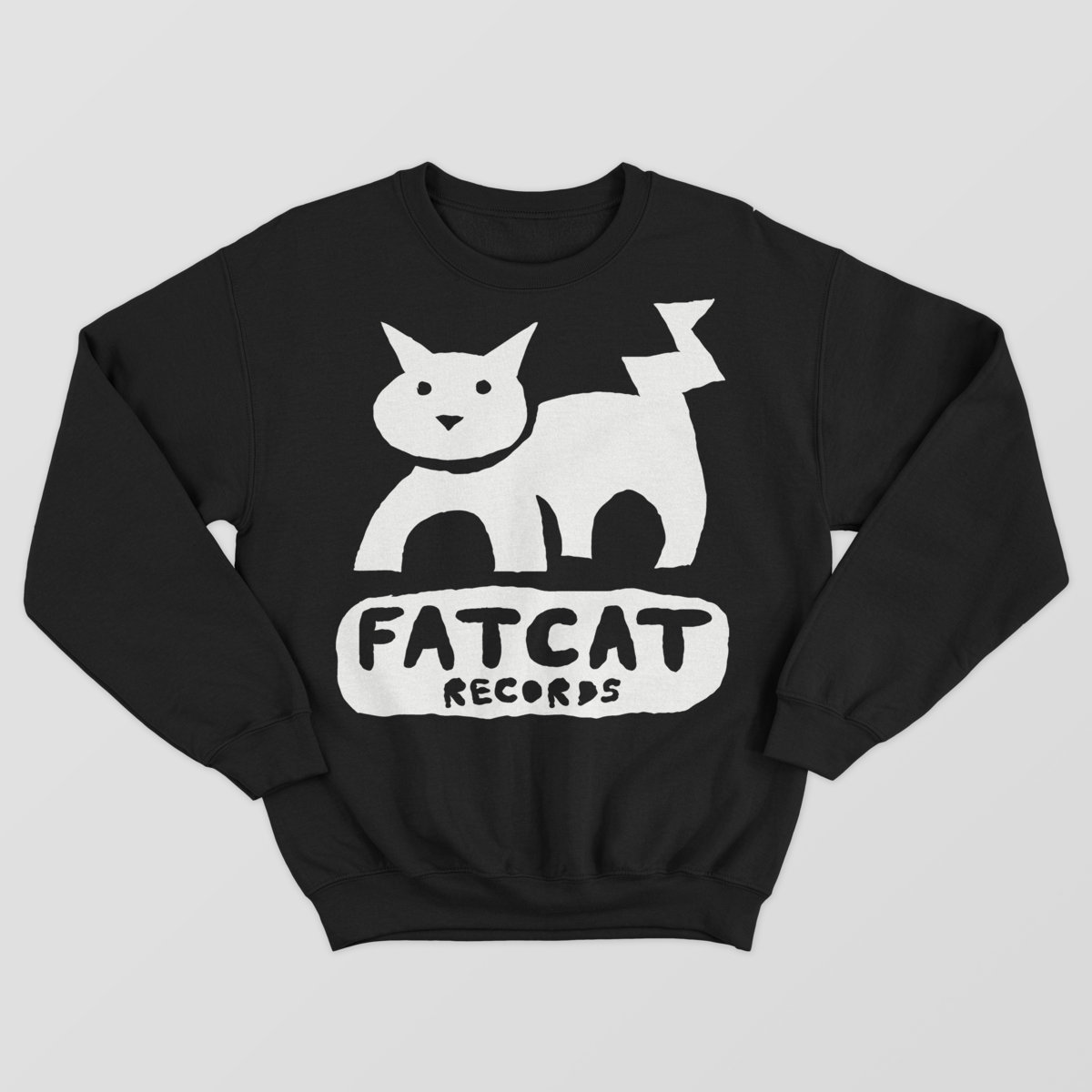 FatCat Sweatshirt - Off White Screen Printed FatCat Logo Variation FatCat Sweatshirt - Off White Screen Printed FatCat Logo Variation