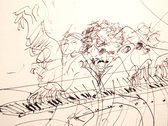 ' Keith Jarrett' 12x16 Ink. Original new work,  signed dated 2023 photo 