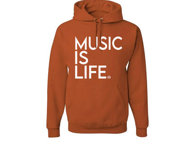 "Music Is Life" Burnt Orange Hoodie main photo