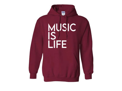 "Music Is Life" Maroon Hoodie main photo