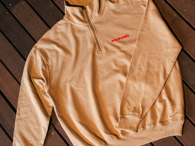 Desert Dust & Orange Polifonic Logo Sweater with zip main photo