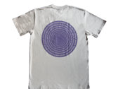 WPT089 - Bone T-Shirt W/ Purple Embroidery & Back Print photo 