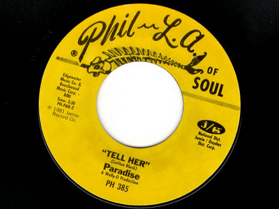 TELL HER - PARADISE - VG+ STY (RARE MODERN PHILLY SOUL) main photo