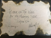Signed original photo + hand made burned parchment photo 