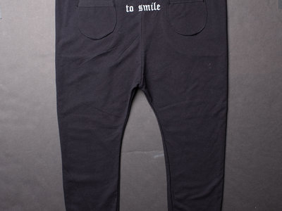 Don't Tell me to Smile Drop Crotch Joggers main photo