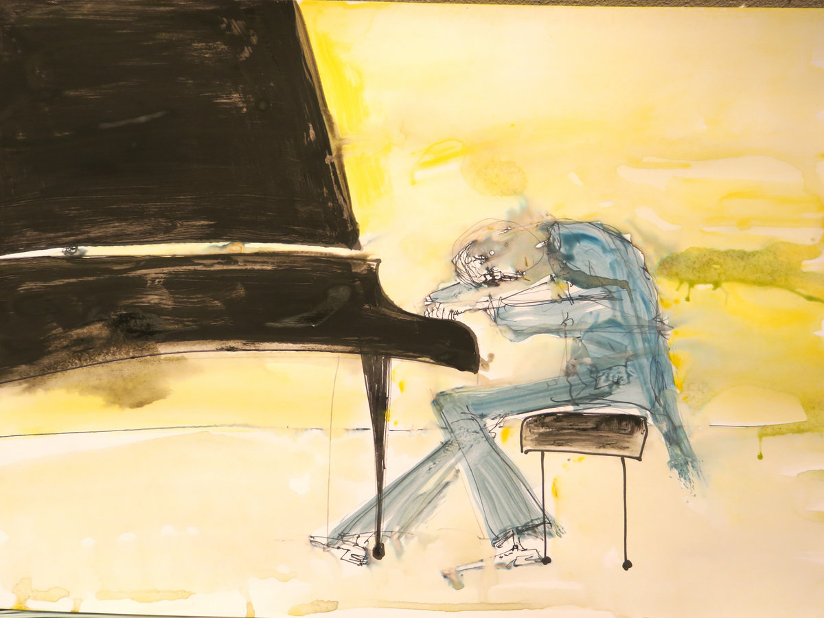 Bill evans 絵画 Beautiful Bill' Bill Evans. 12x16 Original signed dated. Oil