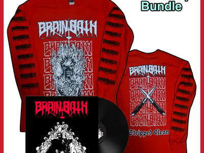 BrainBath 'Stripped Clean' Red Longsleeve & Vinyl Bandcamp Bundle main photo