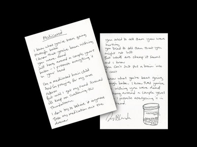 Medicated - Hand written lyrics main photo