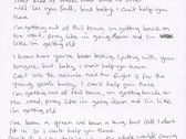 I Can't Help You There - Hand written lyrics photo 