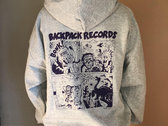 Backpack Records Hoodie - Grey with Purple Print photo 