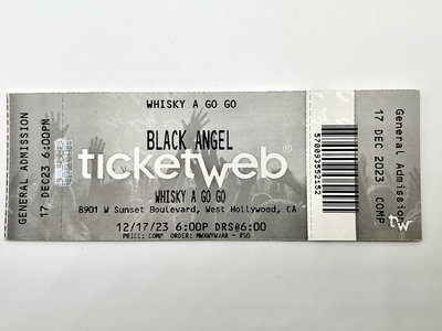 Black Angel 'Whisky-A-Go-Go' Ticket - signed by band main photo