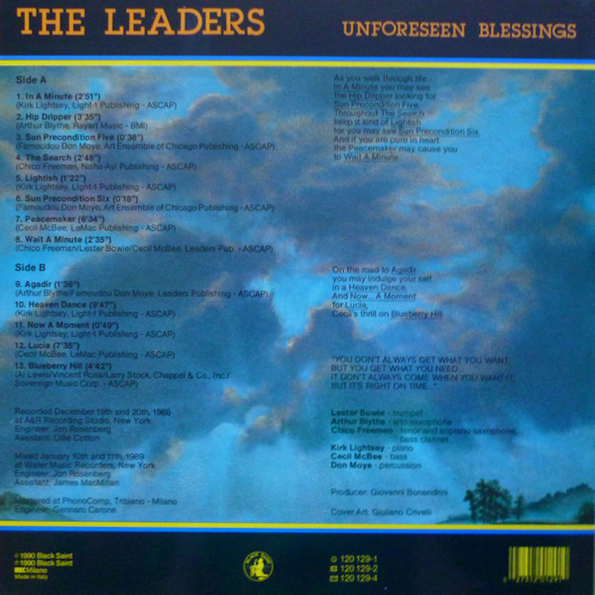 Unforeseen Blessings The Leaders Black Saint