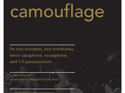 'Camouflage' Sheet Music Full Score/Parts + Notation Software Files (.sib, .musx, .mxl) main photo