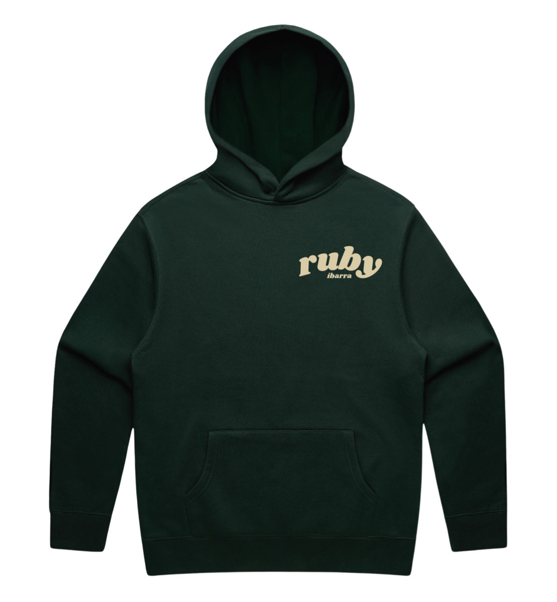 Ruby Logo Hoodie Pine Green Ruby Ibarra