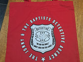 Red Cotton 'Jonny & The Baptists Detective Agency' Tote Bag photo 