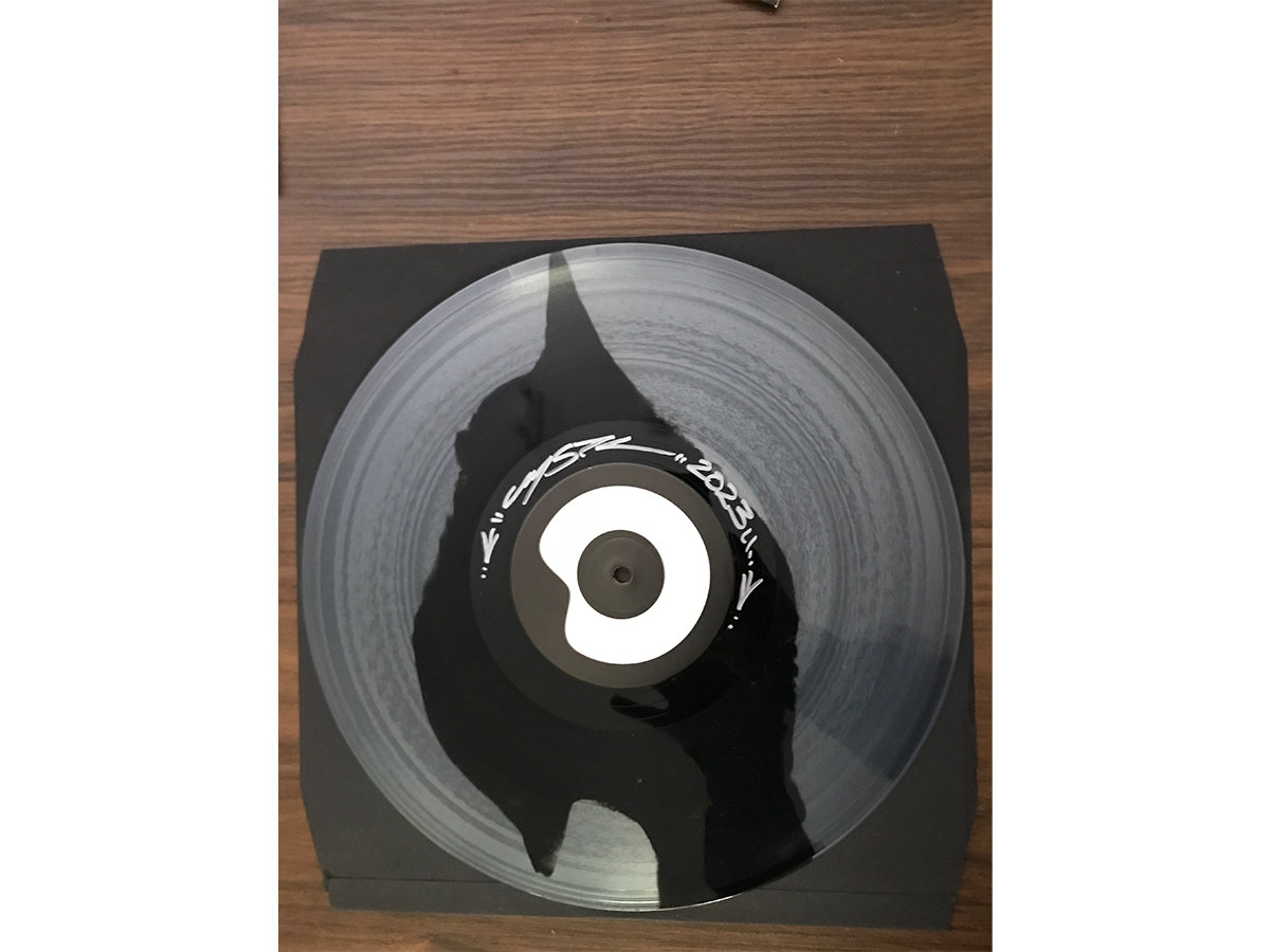 Limited edition clear vinyl (Black blob). Dom & Crystl_Stimulant