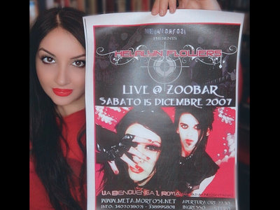 Helalyn Flowers Live in Rome 2007 signed street poster A3 - Shipped rolled in tube main photo