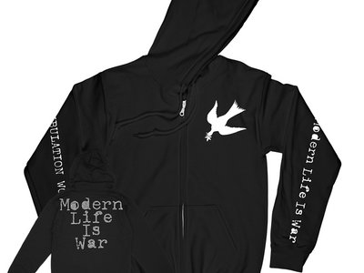 "Fallen Dove' Black Premium Zip Up Sweatshirt main photo