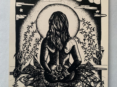 Lulu Artwork - The girl with the flower behind her back - Din A3 screen print limited to 11 - numbered and signed main photo