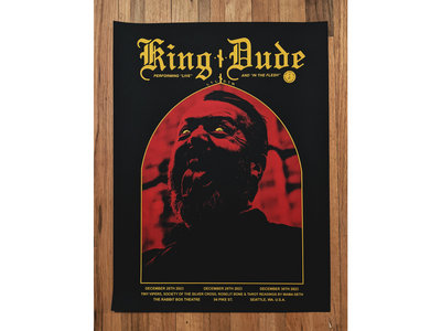 King Dude "Rabbit Box Theatre" Limited Edition 18"x 24" Silk-screened French Paper (80 gram) Poster - Electric Red main photo