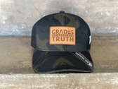 Text: Snapback Hat (tan patch) photo 