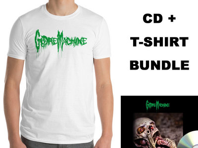 Gore Machine - Logo White T-Shirt + CD Bundle main photo
