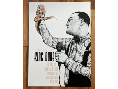 King Dude "Live in Dallas Texas 2013" Limited Edition 18"x 24" Silk-screened Poster main photo