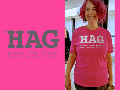 HAG image: silver print on regular fit pink t-shirt main photo