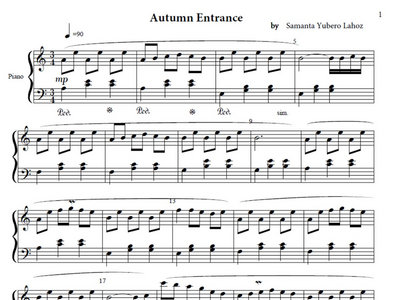 Autumn Entrance - Piano Sheet Music main photo