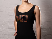 Copper logo design on tank top