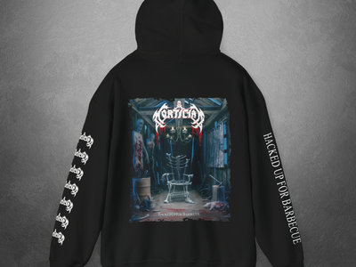 Mortician Hacked Up For Barbecue Logo Hoodie with Sleeve Prints main photo